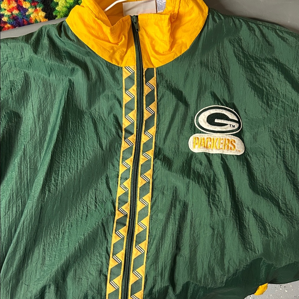 Men's Green and Yellow Lightweight Jacket